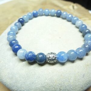 Bracelet Aventurine bleue - Perles rondes 6 mm