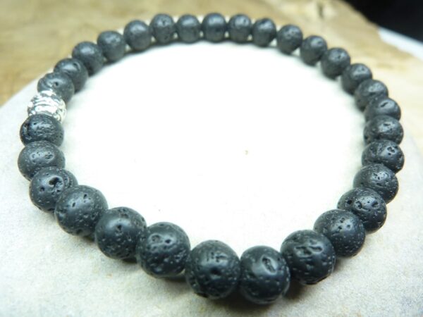 Bracelet Pierre de lave - Perles rondes 6 mm