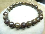 Bracelet Bronzite - perles rondes 8 mm
