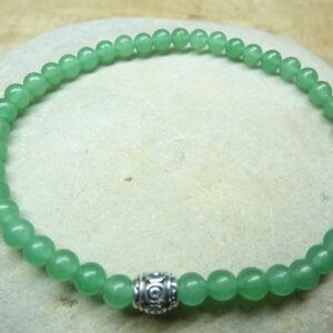 Bracelet Aventurine verte - Perles rondes 4 mm