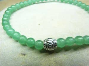 Bracelet Aventurine verte - Perles rondes 4 mm