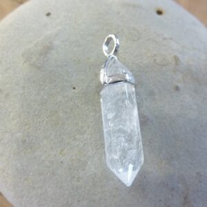 Pendentif Quartz cristal de roche pointe