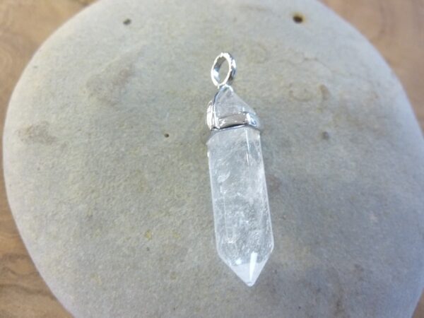 Pendentif Quartz cristal de roche pointe