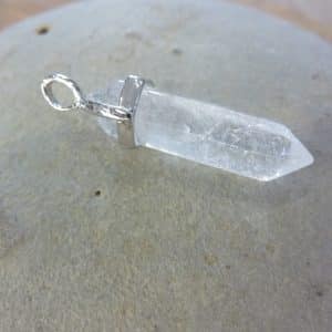 Pendentif Quartz cristal de roche pointe
