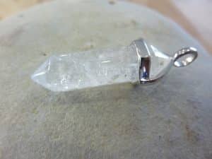 Pendentif Quartz cristal de roche pointe