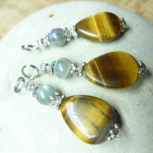 Pendentif Oeil de tigre-Labradorite protection