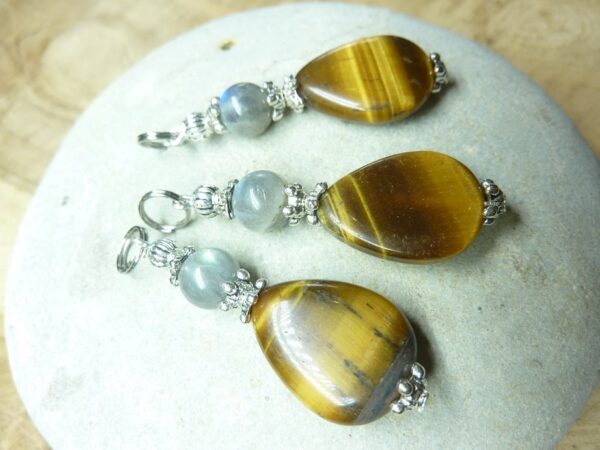 Pendentif Oeil de tigre-Labradorite protection