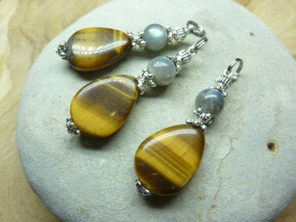 Pendentif Oeil de tigre-Labradorite protection
