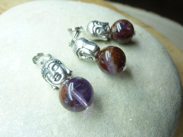 Pendentif Cacoxénite super seven Bouddha