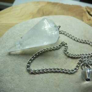 Pendule Quartz cristal de roche Pointe – Radiesthésie