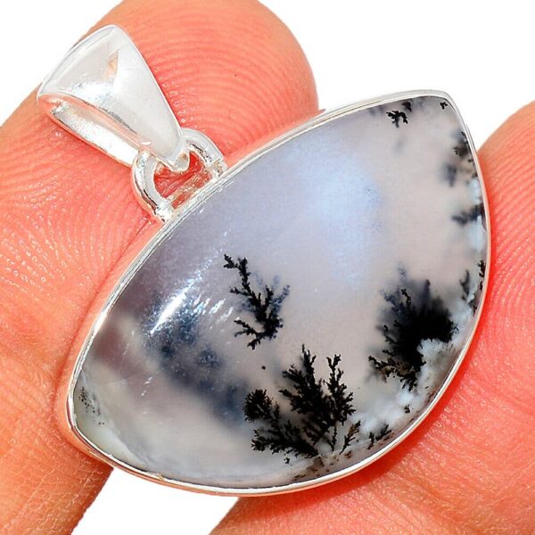Pendentif Merlinite opale dentritique Monture argent 925 REF 7527