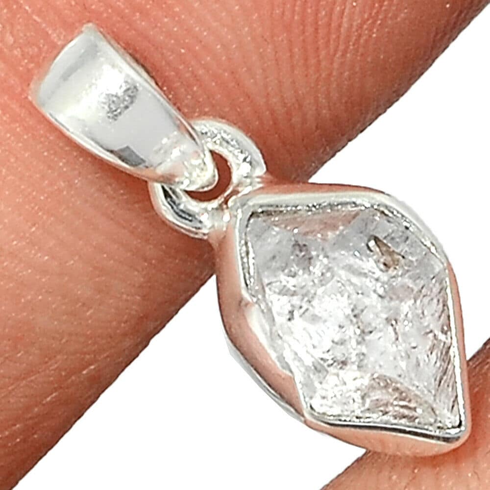 Pendentif Diamant Herkimer Monture argent 925 ref 4024