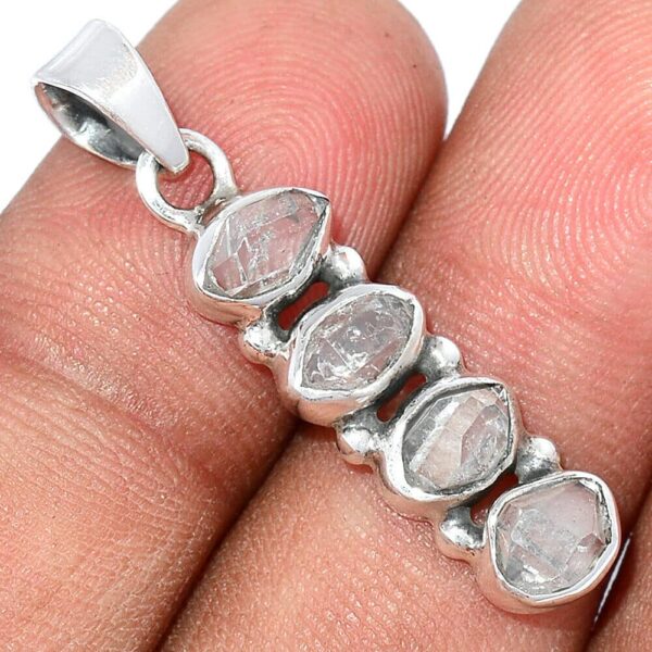 Pendentif Diamant Herkimer Monture argent 925 ref 4755