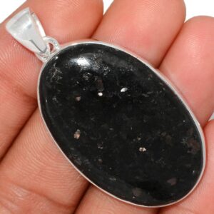 Pendentif Nuummite Véritable monture argent 925 ref 5371