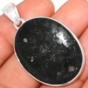 Pendentif Nuummite Véritable monture argent 925 ref 5386