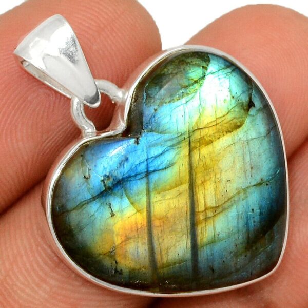 Pendentif Labradorite monture argent 925 ref 6972
