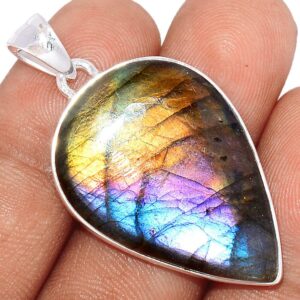 Pendentif Labradorite monture argent 925 ref 7134