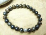 Bracelet Biotite mica - Perles rondes 8 mm