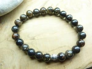 Bracelet Biotite mica - Perles rondes 8 mm