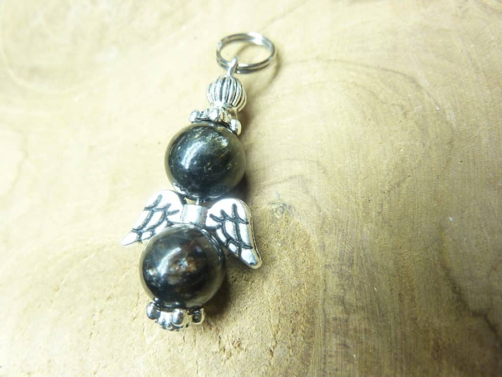 Pendentif Biotite mica - Perles rondes 10 mm