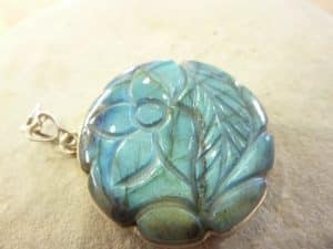 Pendentif Labradorite monture argent 925 ref 8436