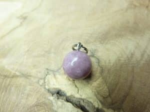 Pendentif Lépidolite - Perles rondes 12 mm