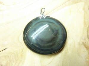 Pendentif Obsidienne mentogochol rare Ref 1212