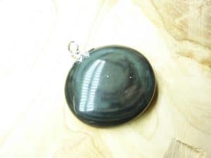 Pendentif Obsidienne mentogochol rare Ref 1212