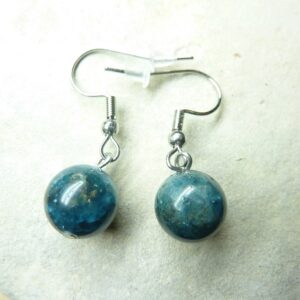 Boucles d'oreilles Cyanite kyanite disthène - Perles 10 mm