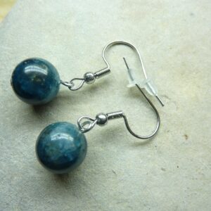 Boucles d'oreilles Cyanite kyanite disthène - Perles 10 mm