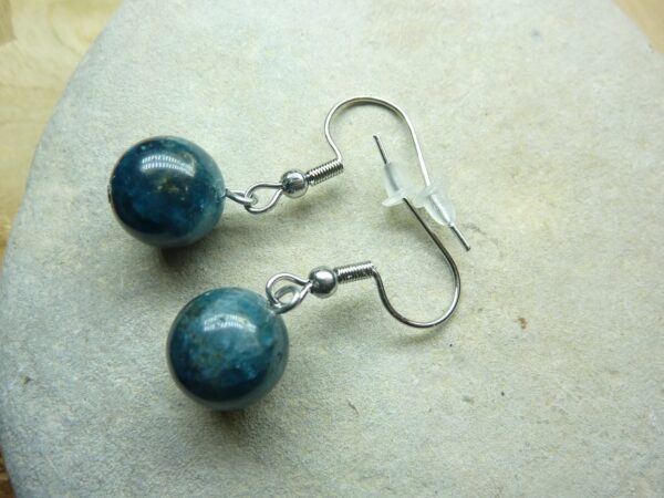 Boucles d'oreilles Cyanite kyanite disthène - Perles 10 mm