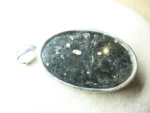 Pendentif Nuummite Véritable monture argent 925 ref 5371