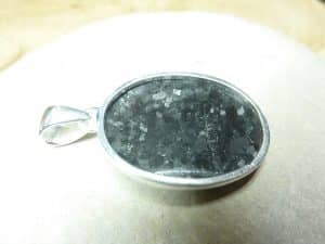 Pendentif Nuummite Véritable monture argent 925 ref 5386