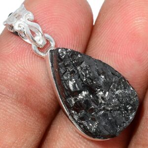 Pendentif Shungite monture en argent ref 6498