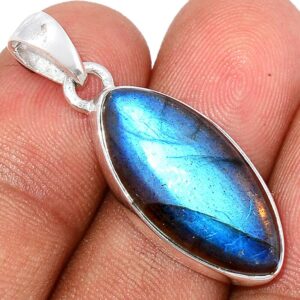 Pendentif Labradorite monture argent 925 ref 7349