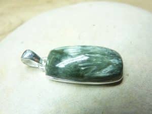 Pendentif Séraphinite monture argent 925 ref 2232