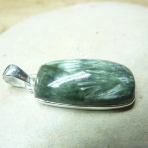 Pendentif Séraphinite monture argent 925 ref 2232