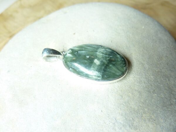 Pendentif Séraphinite monture argent 925 ref 2257
