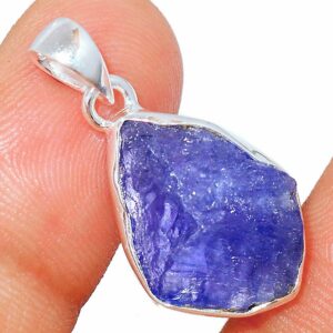 Pendentif Tanzanite brut monture en argent 925 ref 2617