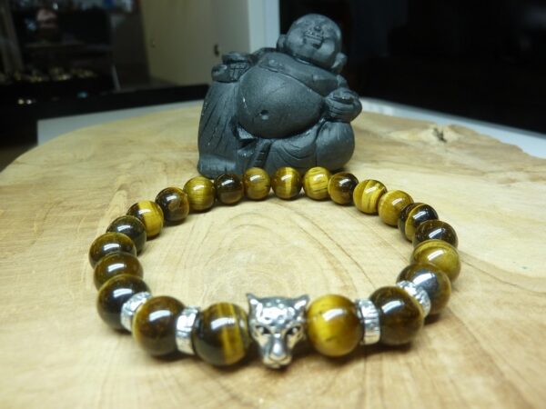 Bracelet Oeil de tigre - Perles 8 mm