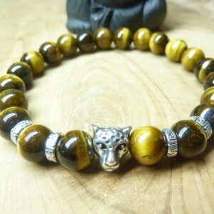 Bracelet Oeil de tigre - Perles 8 mm