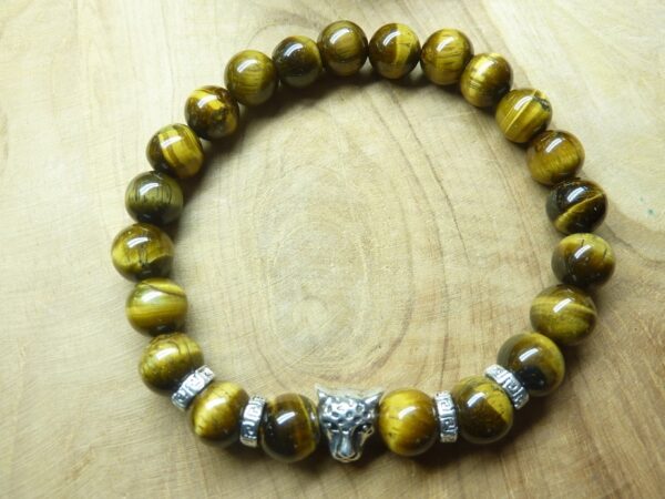 Bracelet Oeil de tigre - Perles 8 mm