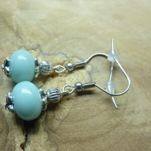 Boucles d'oreilles Amazonite - Perles 10 x 7 mm