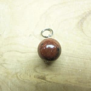 Pendentif Obsidienne acajou-mahogany perle ronde 12 mm
