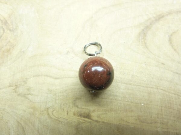 Pendentif Obsidienne acajou-mahogany perle ronde 12 mm