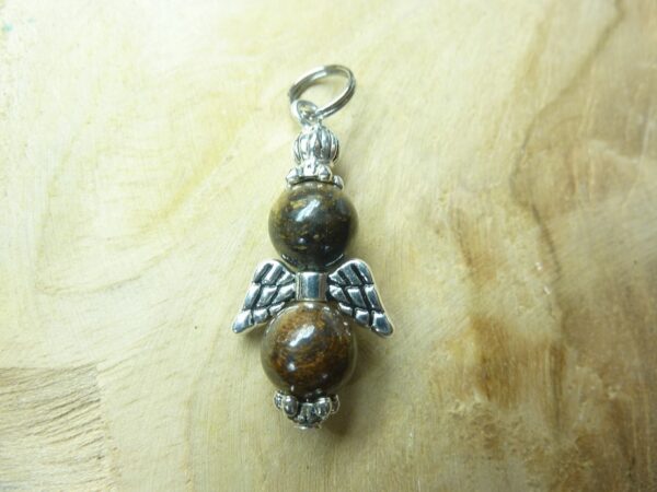 Pendentif Bronzite - perles rondes 8 mm