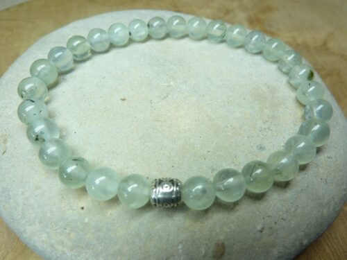 Bracelet Préhnite - perles rondes 6 mm
