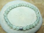Bracelet Préhnite - perles rondes 6 mm