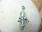 Pendentif Préhnite - perles rondes 10 mm