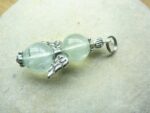 Pendentif Préhnite - perles rondes 10 mm
